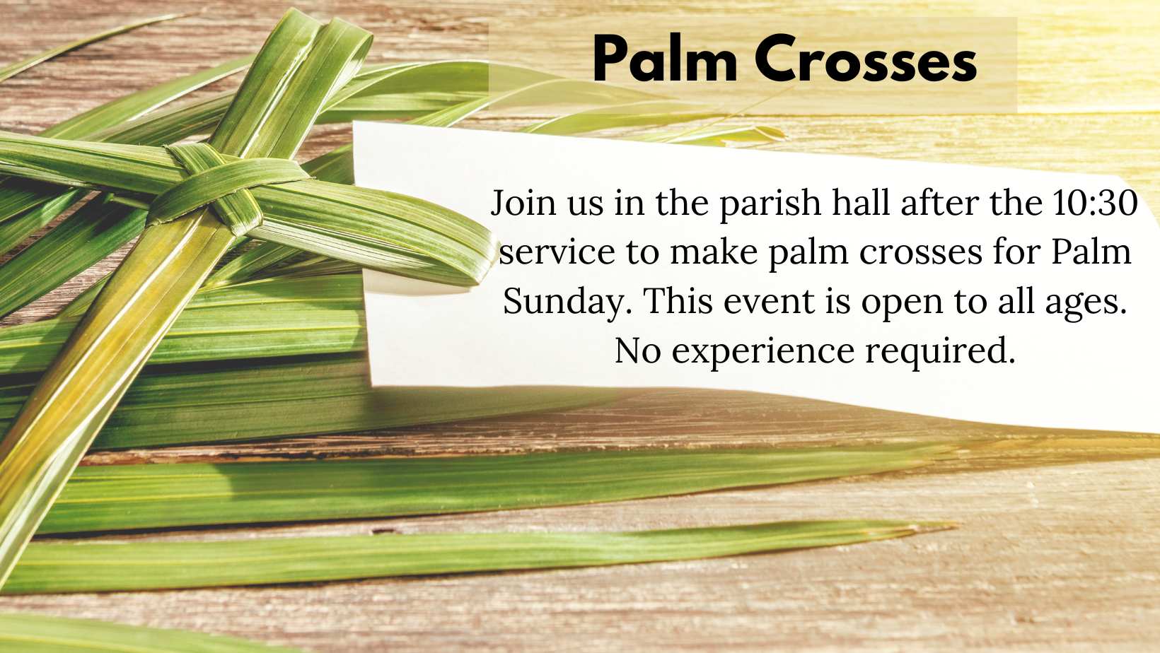 Palm Crosses St. Thomas Chesapeake